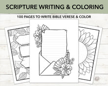 Load image into Gallery viewer, Scripture Writing Coloring Book for Adults