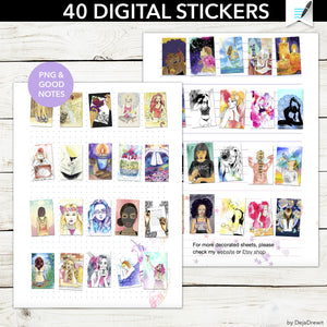 40 Self-Care Digital Stickers