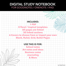 Load image into Gallery viewer, Beautiful Digital Notebook PDF
