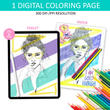 Load image into Gallery viewer, Coloring Page Good Enough from Personal Power