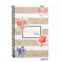 Load image into Gallery viewer, Spiral Sermon Notebook 6x9" 4-Page Weekly Spread