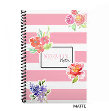 Load image into Gallery viewer, Spiral Sermon Notebook 6x9" 4-Page Weekly Spread