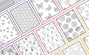 Allover Simple Patterns Coloring Book for Girls and Adults