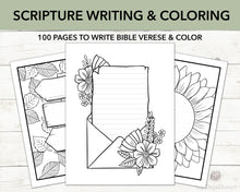 Load image into Gallery viewer, Scripture Writing Coloring Book for Adults
