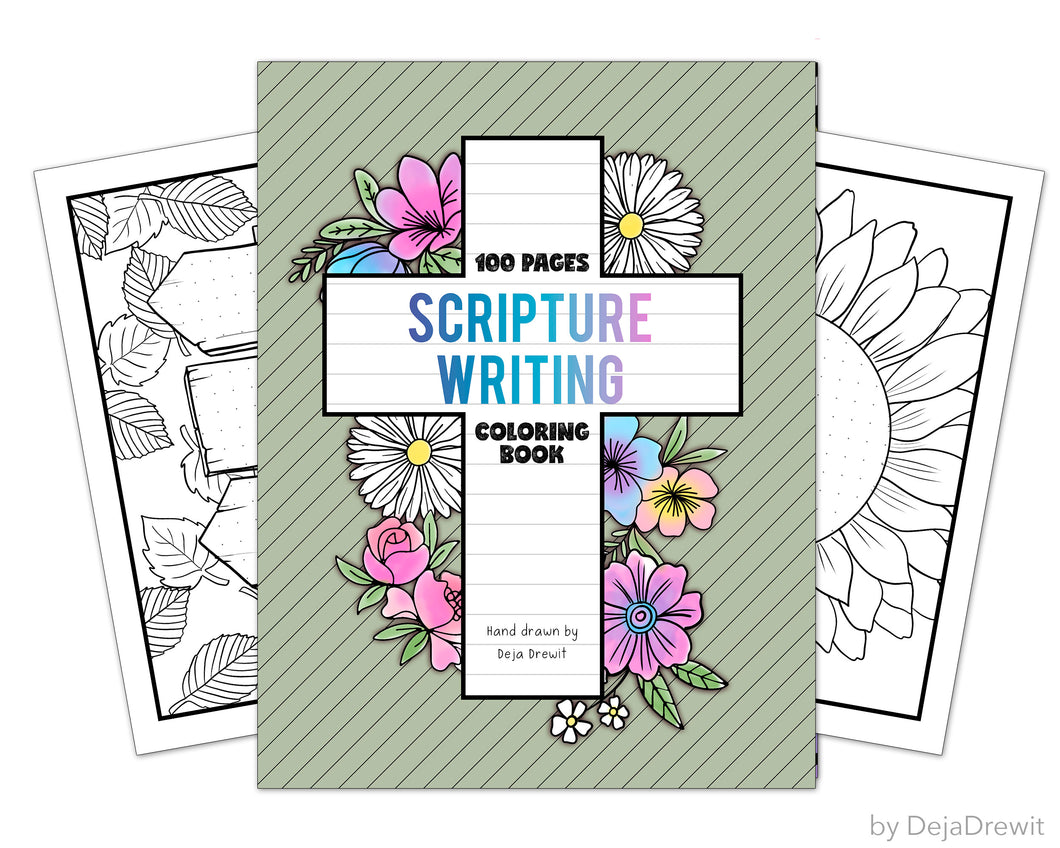 Scripture Writing Coloring Book for Adults