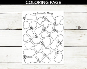 My Favorite Things Self-Care Coloring Page