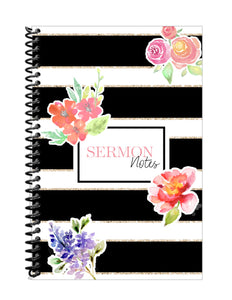 Spiral Sermon Notebook 6x9" 2-Page Weekly Spread