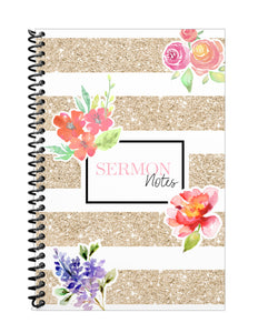 Spiral Sermon Notebook 6x9" 2-Page Weekly Spread