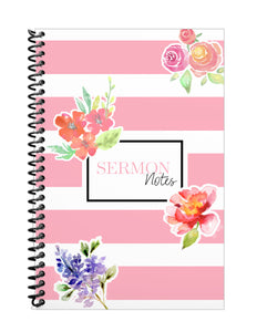 Spiral Sermon Notebook 6x9" 2-Page Weekly Spread