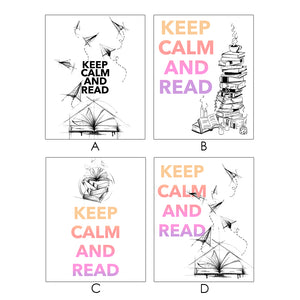 Keep Calm and Read - Art Prints 8x10"