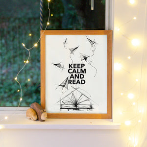 Keep Calm and Read - Art Prints 8x10"