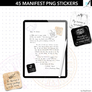 45 Digital Manifest Success Affirmation Stickers