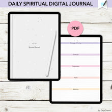 Load image into Gallery viewer, Daily Spiritual Prayer Journal - Digital PDF for goodnotes and other note-taking apps
