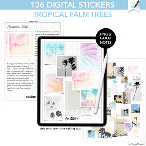 106 Digital Palm Tree Stickers