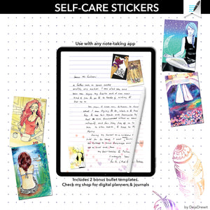 40 Self-Care Digital Stickers