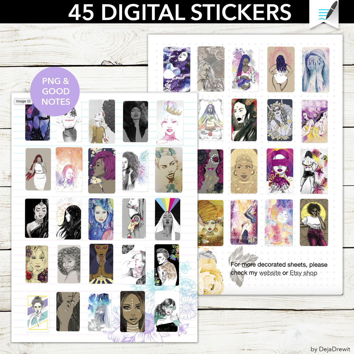45 Personal Power Digital Stickers – Deja Drewit