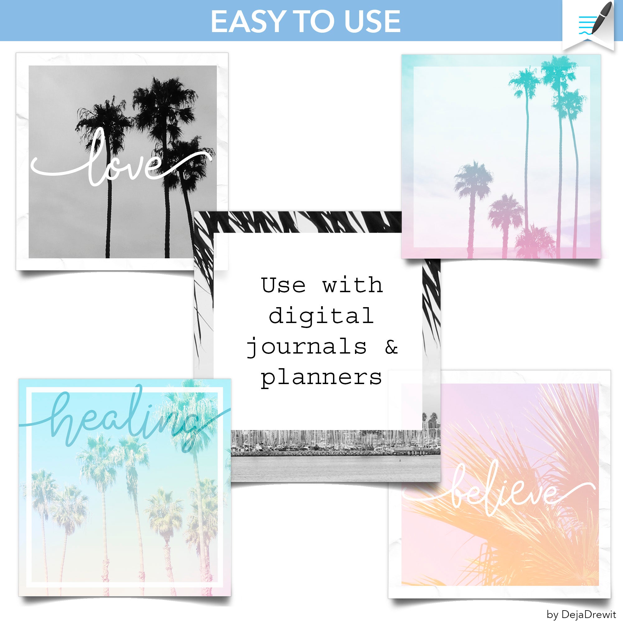 106 Digital Palm Tree Stickers