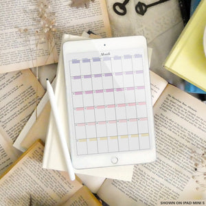 Colorful Dated Digital Calendar- PDF and GoodNotes Vertical
