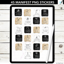 Load image into Gallery viewer, 45 Digital Manifest Success Affirmation Stickers
