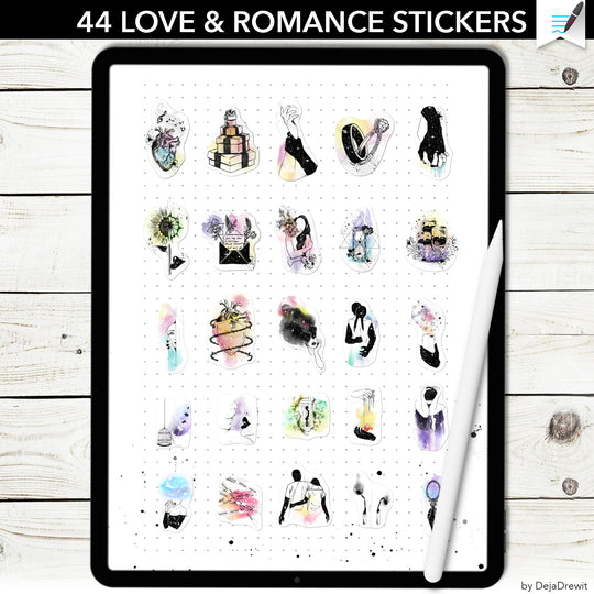 44 Love Story Digital Stickers