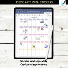Load image into Gallery viewer, Colorful Dated Digital Calendar- PDF and GoodNotes Vertical
