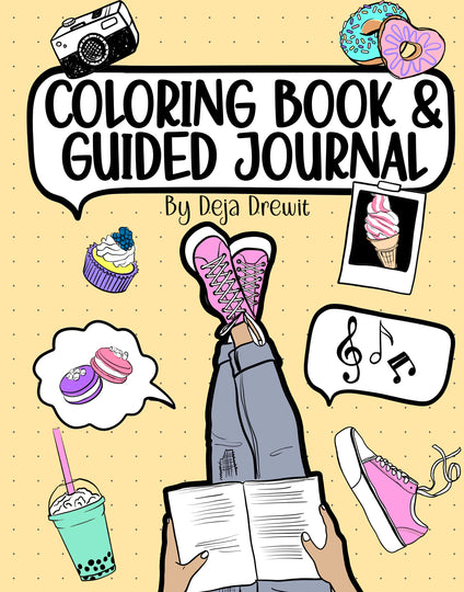 Coloring Book and Guided Journal for Girls