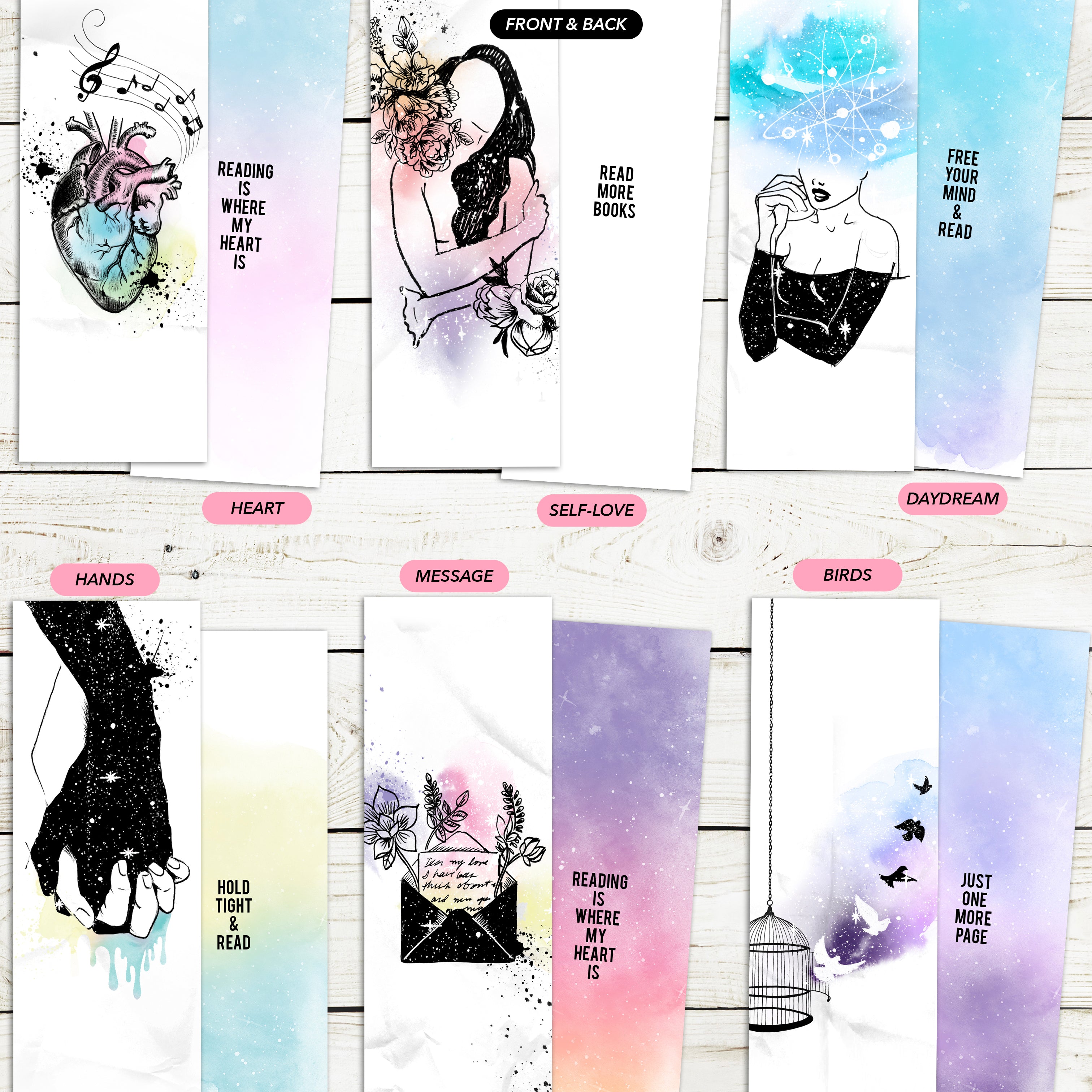 Love Story Bookmarks