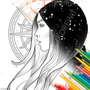 Divine Guidance Coloring Page from Personal Power