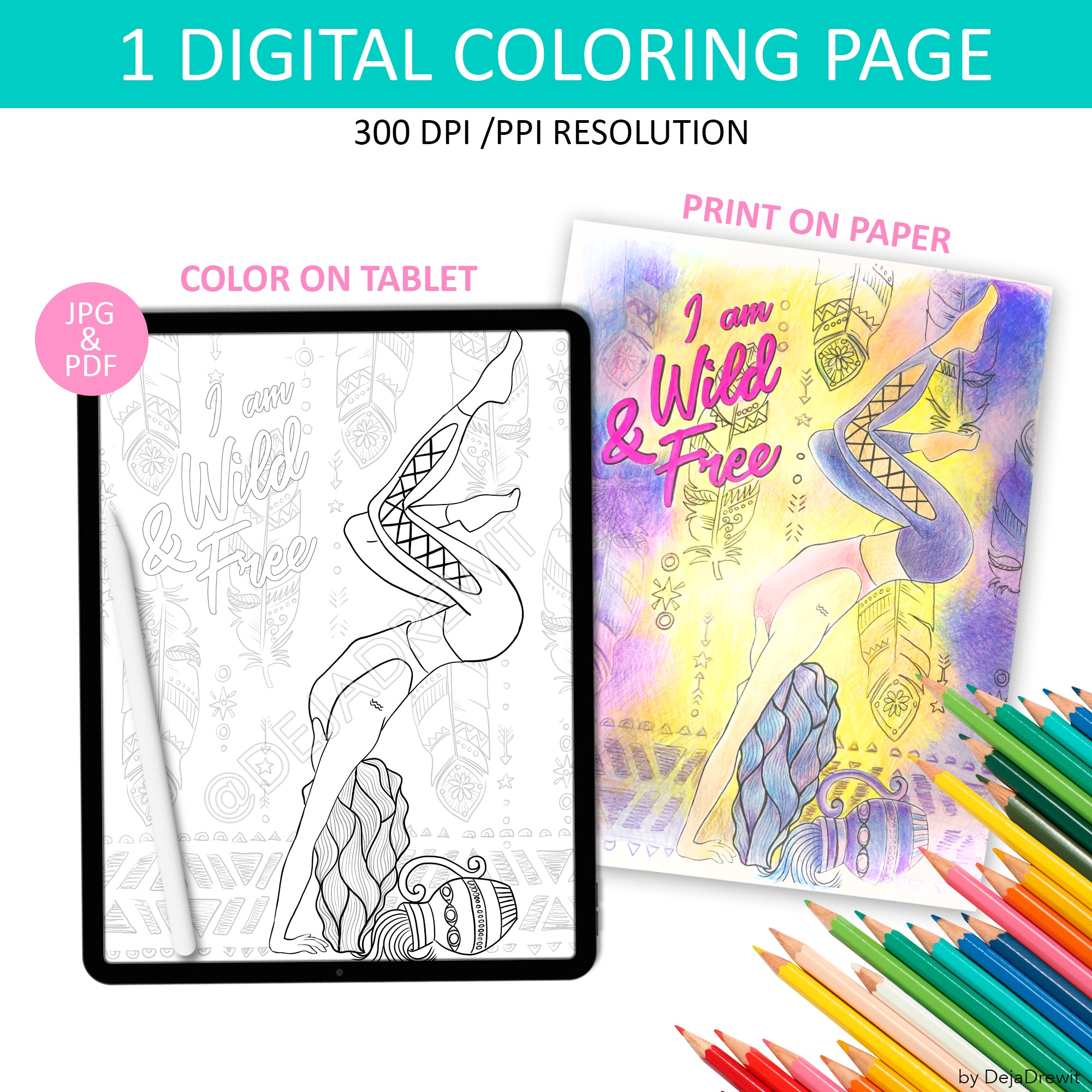 tablet coloring page free
