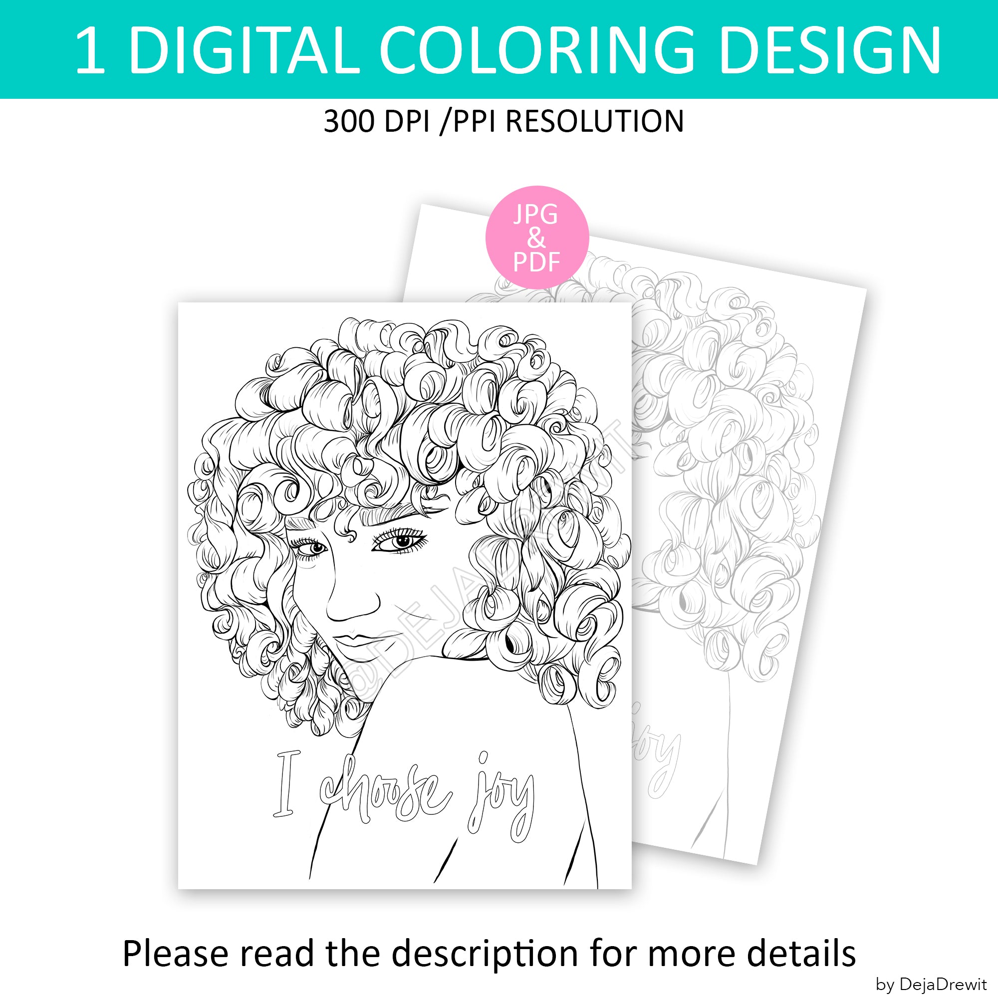 Coloring Page Choose Joy from Personal Power