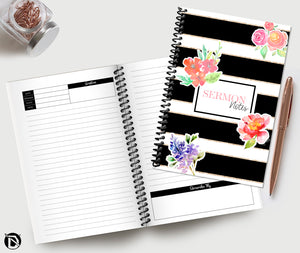 Spiral Sermon Notebook 6x9" 4-Page Weekly Spread