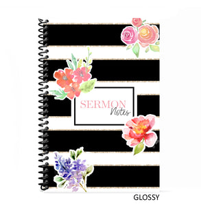 Spiral Sermon Notebook 6x9" 4-Page Weekly Spread
