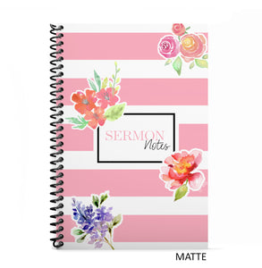 Spiral Sermon Notebook 6x9" 4-Page Weekly Spread